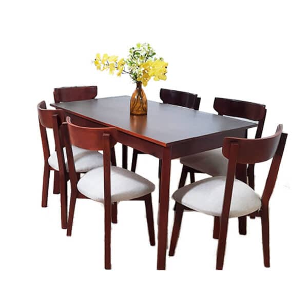Comedor Malibu total madera de 6 sillas
